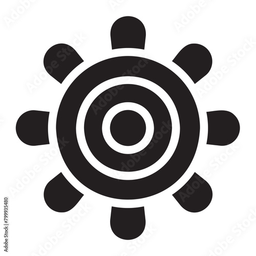 steering wheel glyph icon