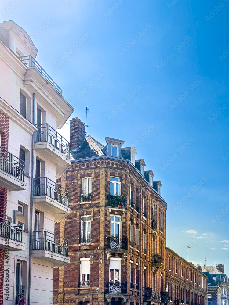 Naklejka premium Rouen Revealed: Exploring the Enchanting Streets of the Old Village