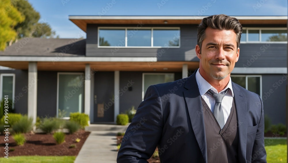 Confident American man real estate agent Confident American man real estate agent