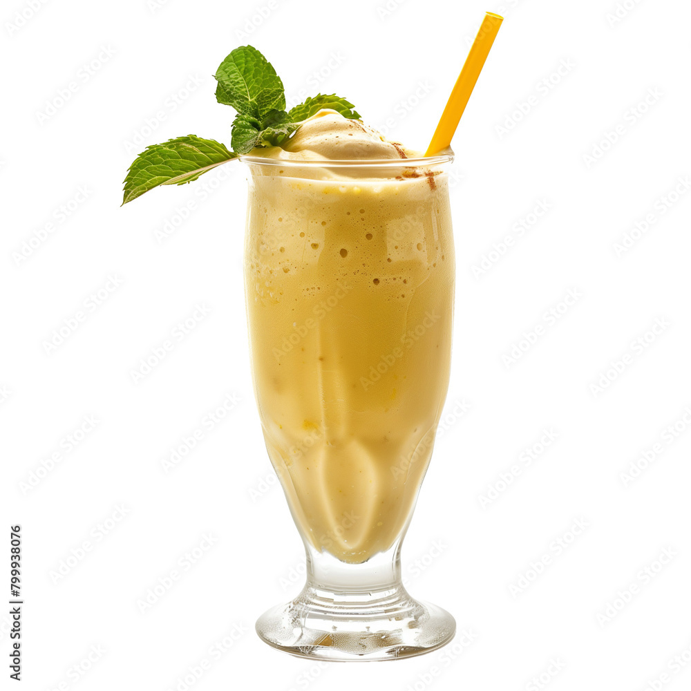 Summer Drinks: iced drinks & smoothies on transparent background. Fruity, creamy, realistic, decorated with splashes.