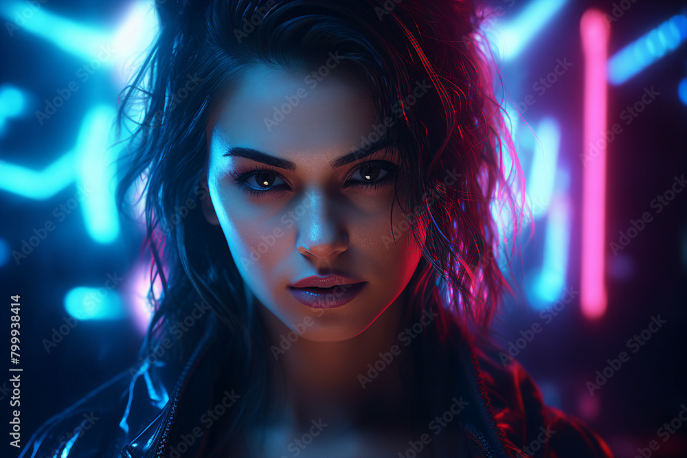 Portrait of a sci-fi cyberpunk person futuristic man from the future cyberpunk Generative AI Portrait of a sci-fi cyberpunk person futuristic man from the future cyberpunk Generative AI