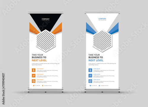 Corporate creative modern corporate business standee x rollup pullup rollup banner design, display, x-banner