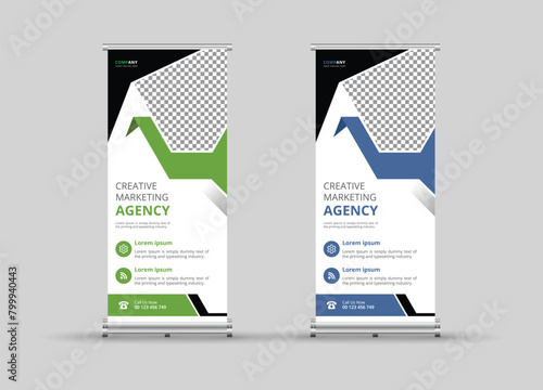 Corporate creative modern corporate business standee x rollup pullup rollup banner design, display, x-banner