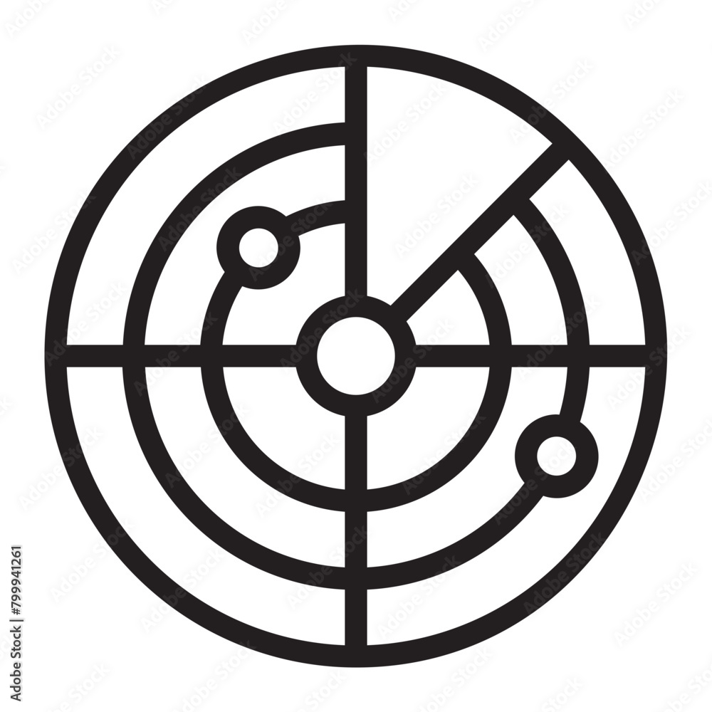 radar line icon radar line icon