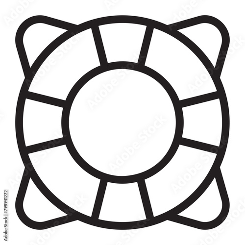 life saver line icon