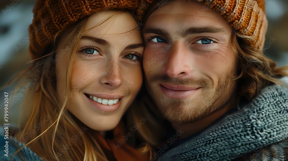 Blissful Moment: Couple Exuding Warmth and Happiness Blissful Moment: Couple Exuding Warmth and Happiness