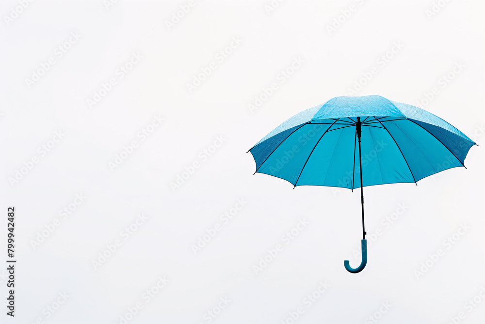 Elegant Wet Umbrella Isolated on White background