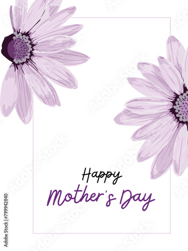 Floral Happy Mothers Day Greeting Poster