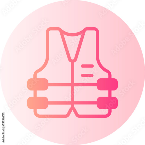 life vest gradient icon