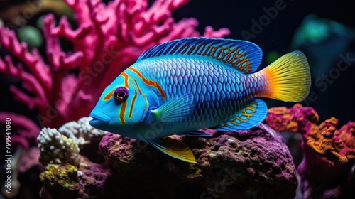 Vibrant Tropical Fish in Coral Reef