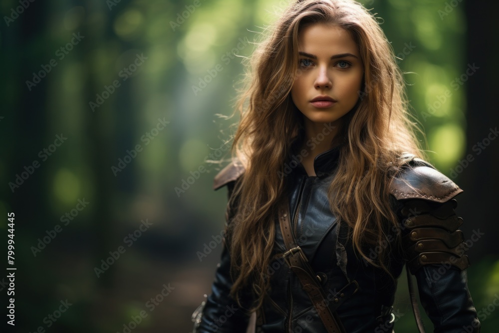 Mysterious woman in the forest Mysterious woman in the forest