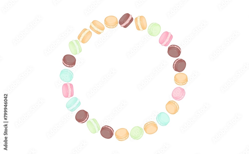 Obraz premium マカロンのフレーム ①