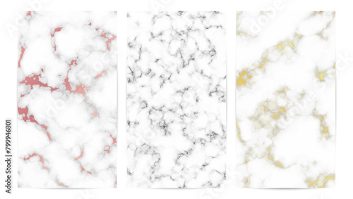 Set of marble texture backgrounds