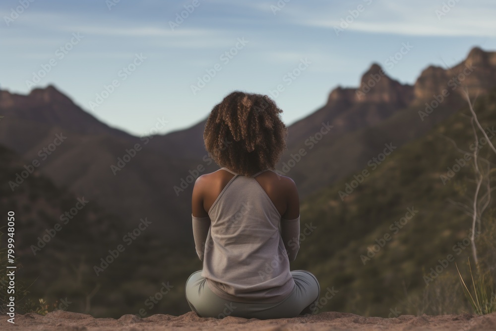 Peaceful meditation in the mountains