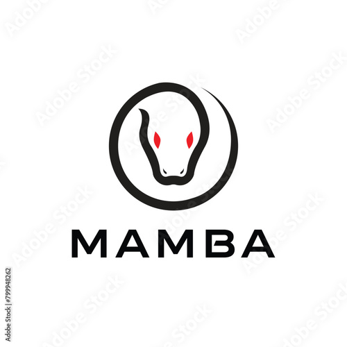 Mamba snake logo dsign template vector illustration