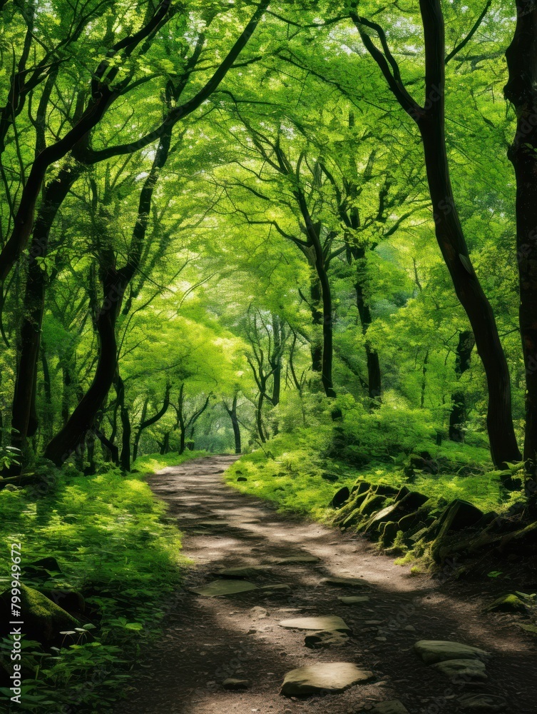 Lush Green Forest Path