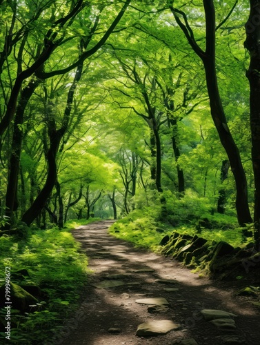 Lush Green Forest Path