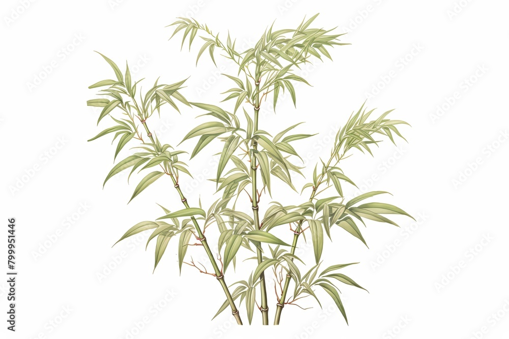 A watercolor painting of bamboo. A watercolor painting of bamboo.