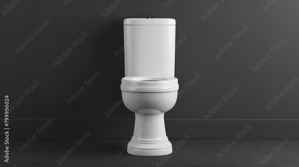 White Ceramic Toilet from the Front Isolated
White Ceramic Toilet from the Front Isolated