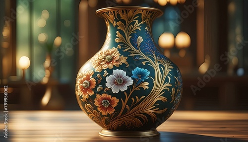 Vase . antique vase on a wall.antique vase on a wall.still life with flowers.vase with flowers