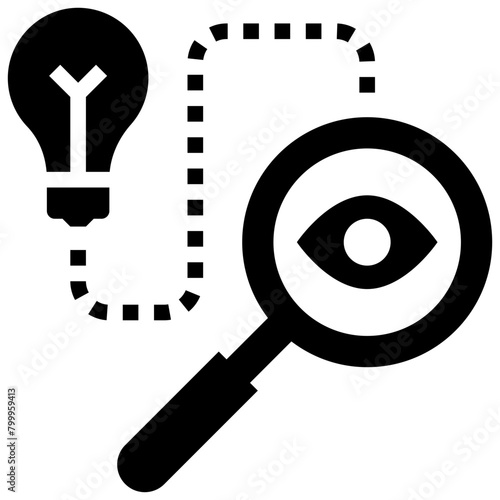insightful glyph style icon