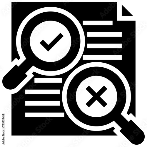 proofreading glyph style icon