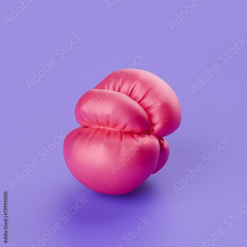3d inflated silk object on purple background (ID: 799961860)