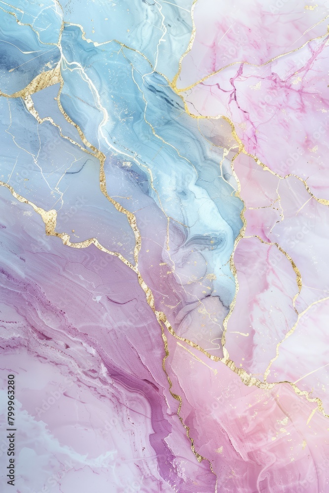 A soft liquid watercolor style texture with pink and blue colors and golden strokes on it. A soft liquid watercolor style texture with pink and blue colors and golden strokes on it.