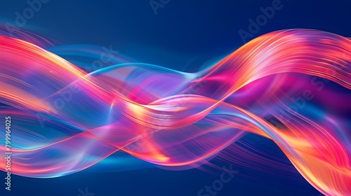 Modern abstract high-speed movement. Colorful dynamic motion on blue background. Movement technology pattern for banner or poster design background concept.