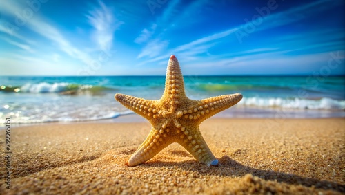 starfish sea star on the beach background. hight quality photo