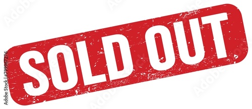 SOLD OUT text on red grungy stamp sign.