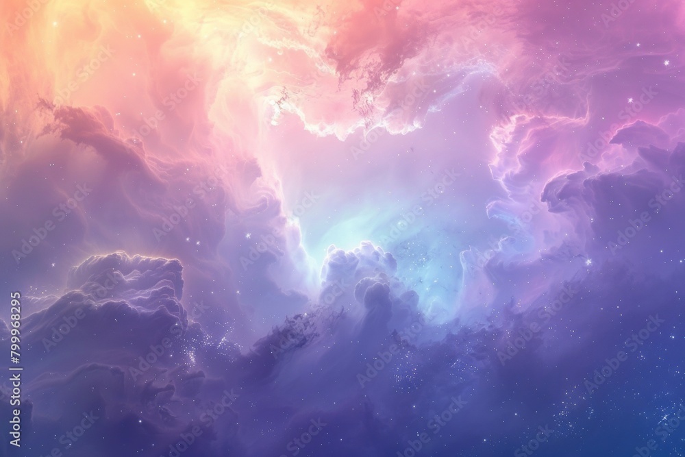 A nebula with a calming color palette and smooth gradients, creating a peaceful desktop background A nebula with a calming color palette and smooth gradients, creating a peaceful desktop background