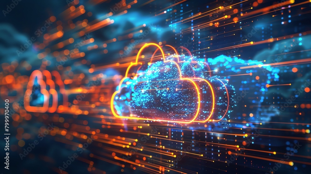 The dynamic interplay between hardware and software in cloud infrastructure, focusing on the seamless integration in hybrid cloud settings, depicted in magazine photography style The dynamic interplay between hardware and software in cloud infrastructure, focusing on the seamless integration in hybrid cloud settings, depicted in magazine photography style