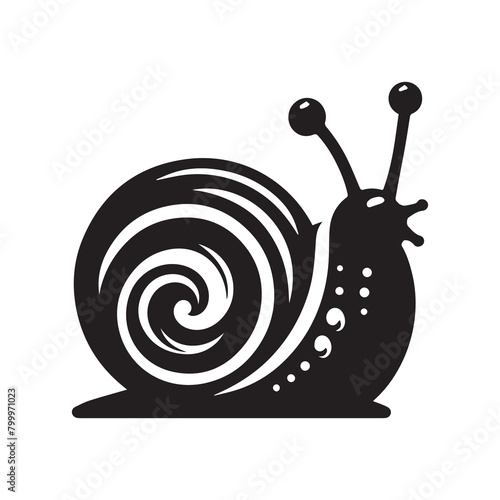 snail silhouette collection isolated vector illustration