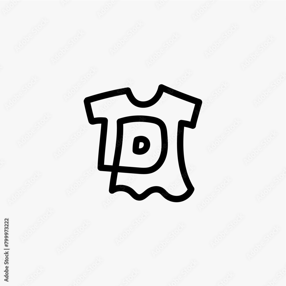 d letter kid tee tshirt apparel clothing monogram logo vector icon illustration d letter kid tee tshirt apparel clothing monogram logo vector icon illustration