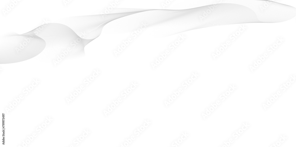 Obraz premium Black wavy lines isolated on white transparent background design. Abstract wavy stripes background isolated. Wave line art, Curved smooth design. Vector illustration