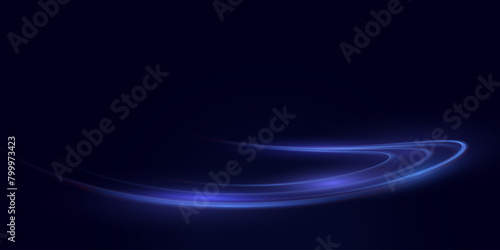 Light neon Twirl. Curve light effect of neon line. Luminous blue circle. Light  pedistal, podium, platform, table. Vector PNG. Vector illustration	
