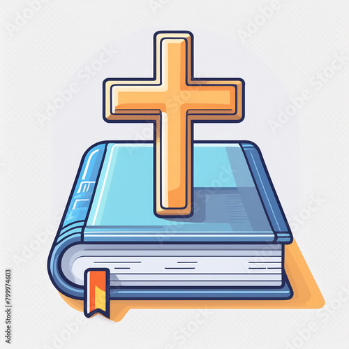 Illustration of Holy Cross and Bible