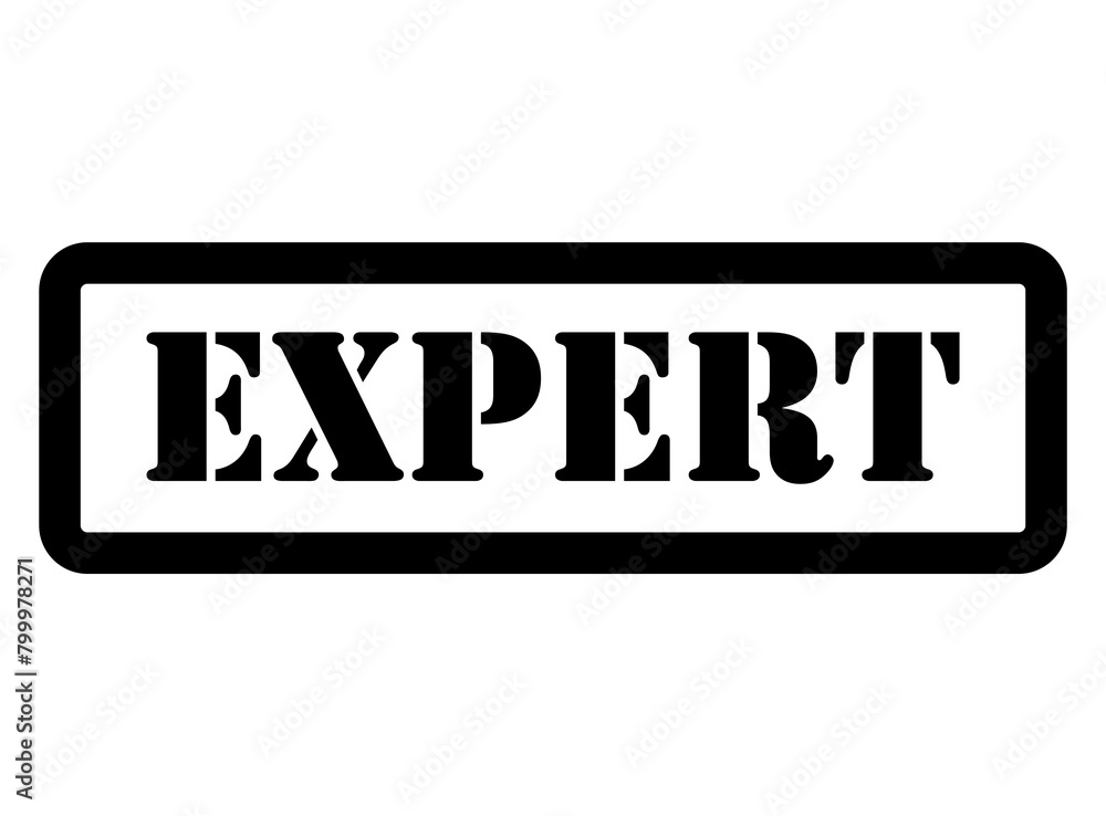 Expert stamp symbol, label sticker sign button, text banner vector illustration Expert stamp symbol, label sticker sign button, text banner vector illustration