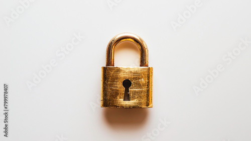 golden locker on white background.