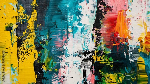 Abstract acrylic painting on canvas background