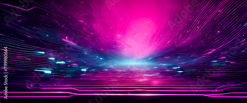Cyberpunk Neon Futuristic Strem Background illustration glowing effects photo