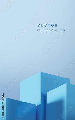 Realistic 3D Vector podium and background with copy space for on online shopping website or social media advertising.