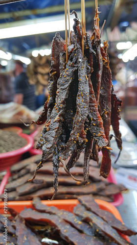 Tempting Biltong Delightful Display., Culinary World Tour, Food and Street Food