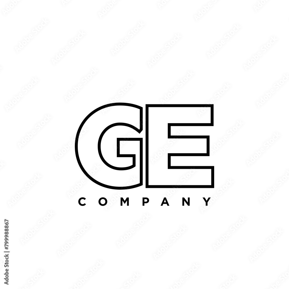 Letter G and E, GE logo design template. Minimal monogram initial based logotype. Letter G and E, GE logo design template. Minimal monogram initial based logotype.