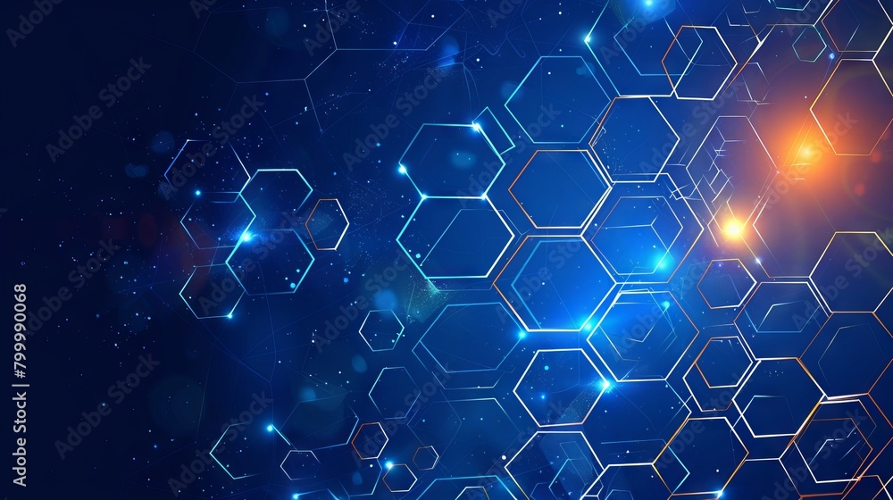 Abstract hexagonal technology background with modern design elements - vector illustration Abstract hexagonal technology background with modern design elements - vector illustration