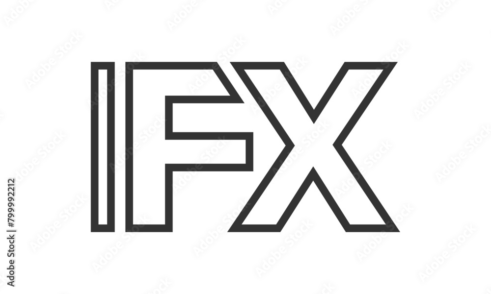 IFX logo design template with strong and modern bold text. Initial based vector logotype featuring simple and minimal typography. Trendy company identity. IFX logo design template with strong and modern bold text. Initial based vector logotype featuring simple and minimal typography. Trendy company identity.