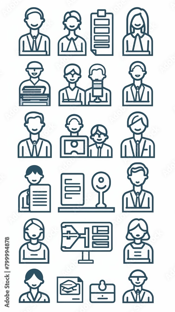 Business icon set