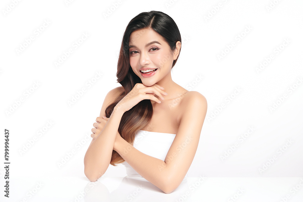 Beautiful young asian woman with clean fresh skin on white background, Face care, Facial treatment, Cosmetology, beauty and spa, Asian women portrait. Beautiful young asian woman with clean fresh skin on white background, Face care, Facial treatment, Cosmetology, beauty and spa, Asian women portrait.