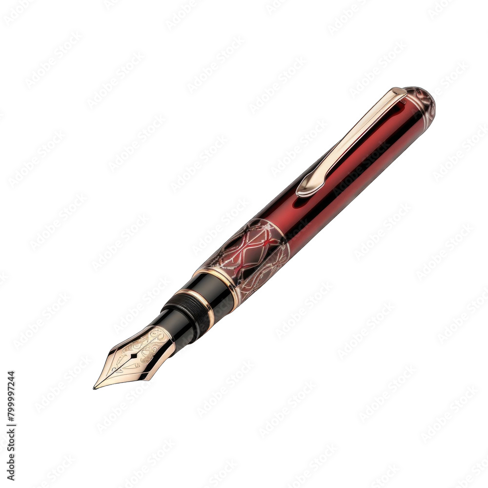Fountain writing pen isolated on white background Fountain writing pen isolated on white background